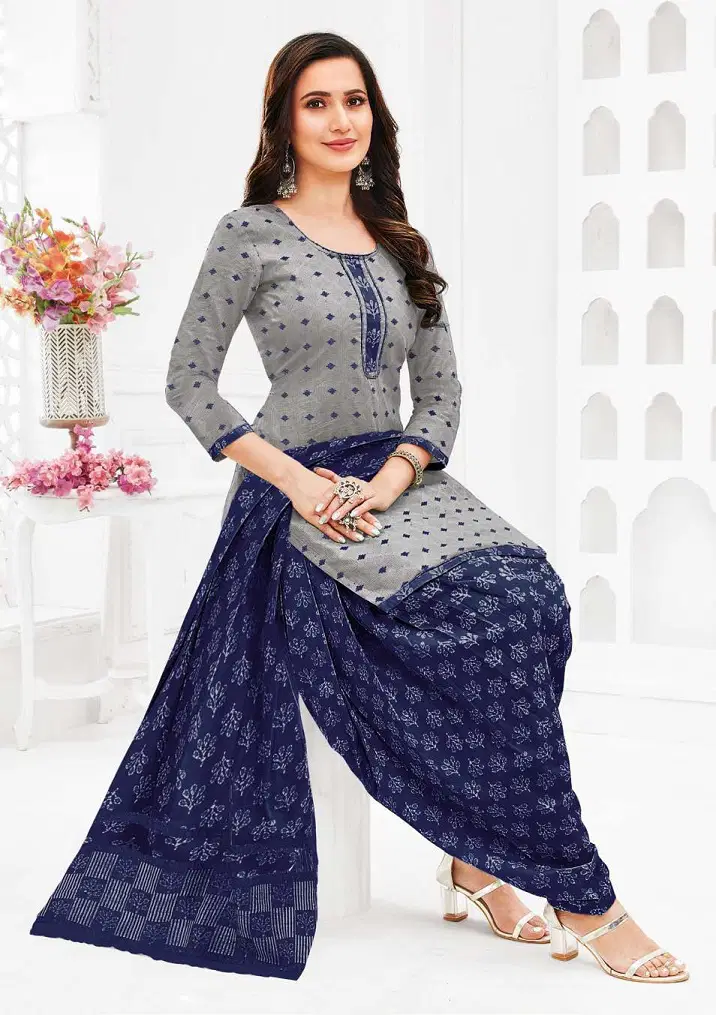 Vaishali Vol 8 By Ganpati Printed Cotton Patiyala Readymade Dress Suppliers In Mumbai
